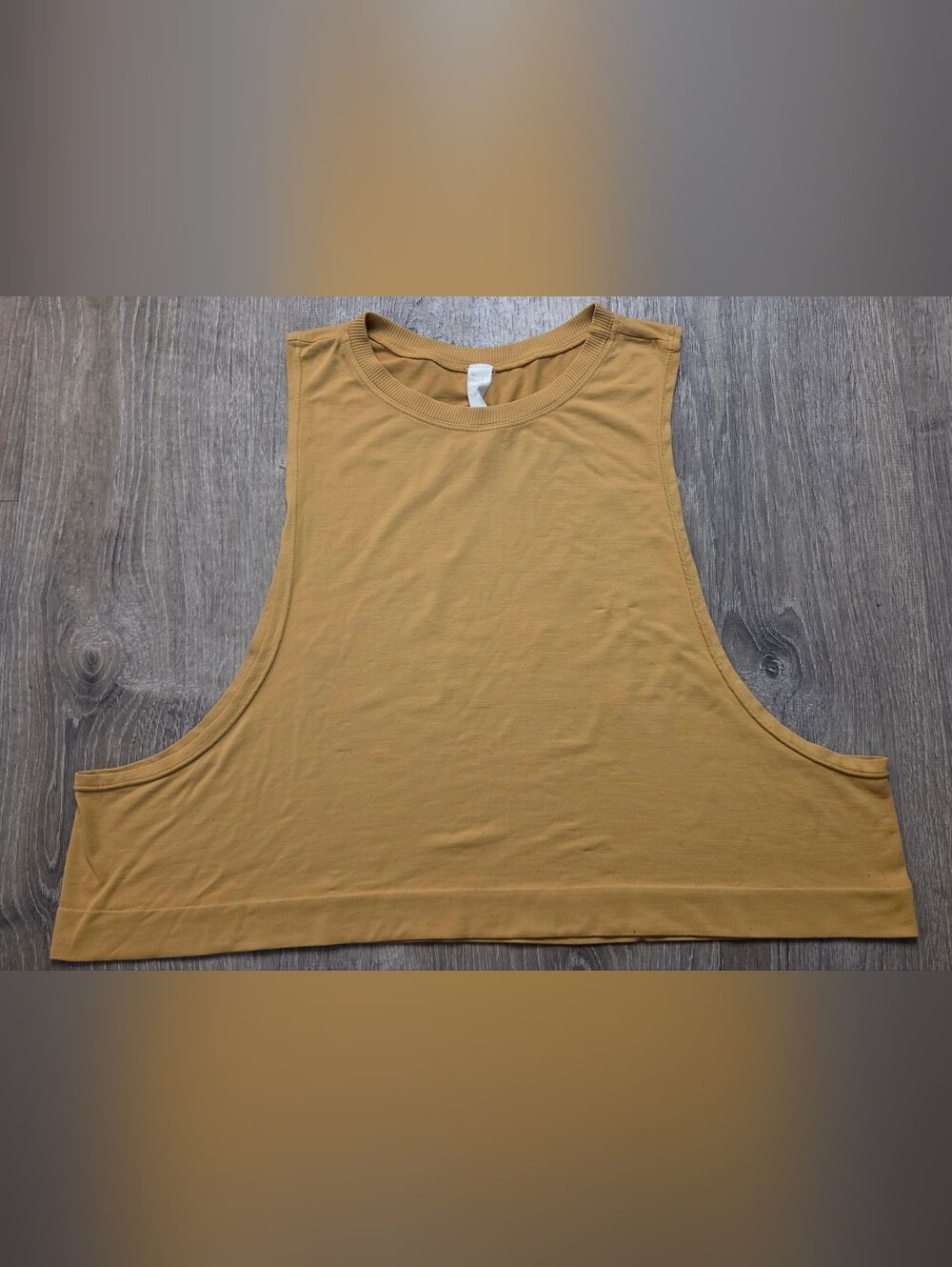avocado Cropped Tank Top - Mustard Yellow